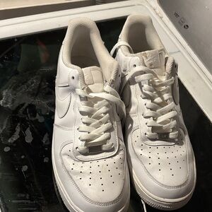 Nike White Low-Top Leather Sneakers